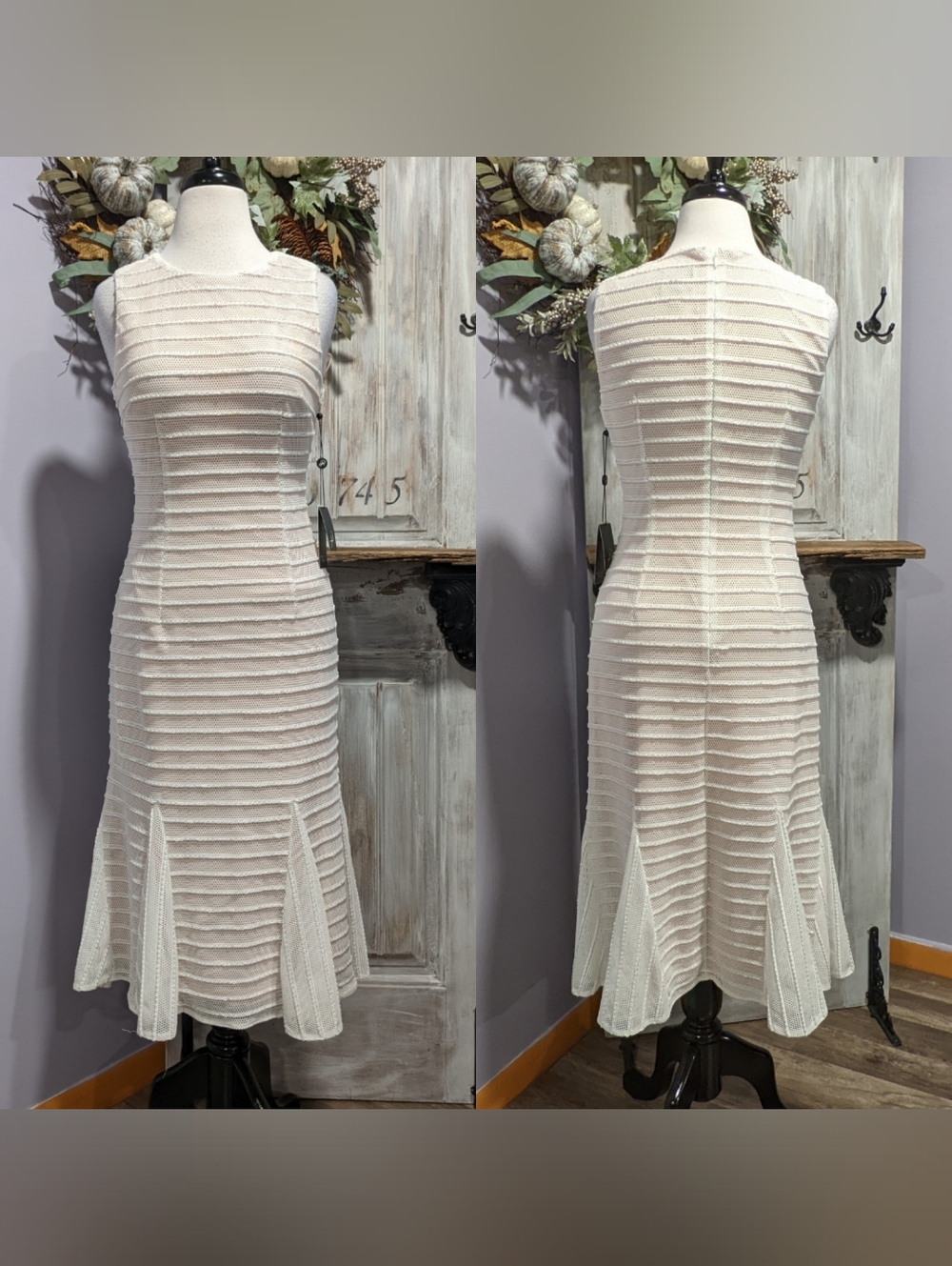 NWT Adrianna Papell Midi Trumpet Dress